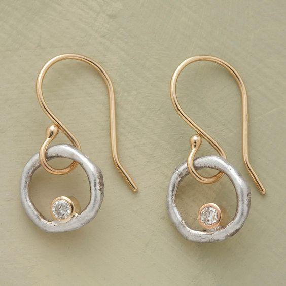 Retro Gold &amp; Silver Earrings