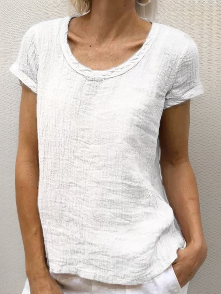 Cathy - Vintage Round Neck T-Shirt