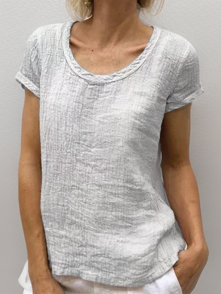 Cathy - Vintage Round Neck T-Shirt