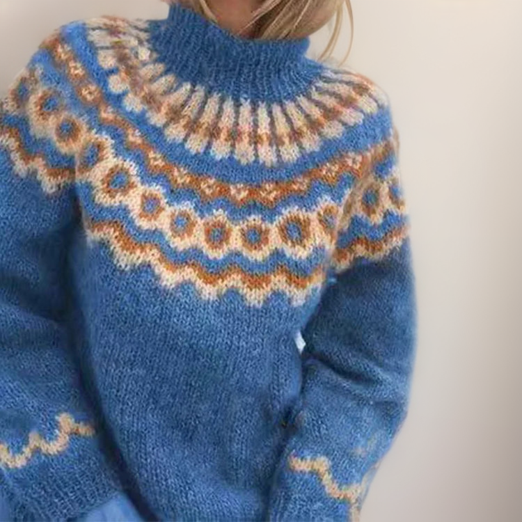 Amara | Handmade Icelandic Style Sweater with Relaxed Fit for Women