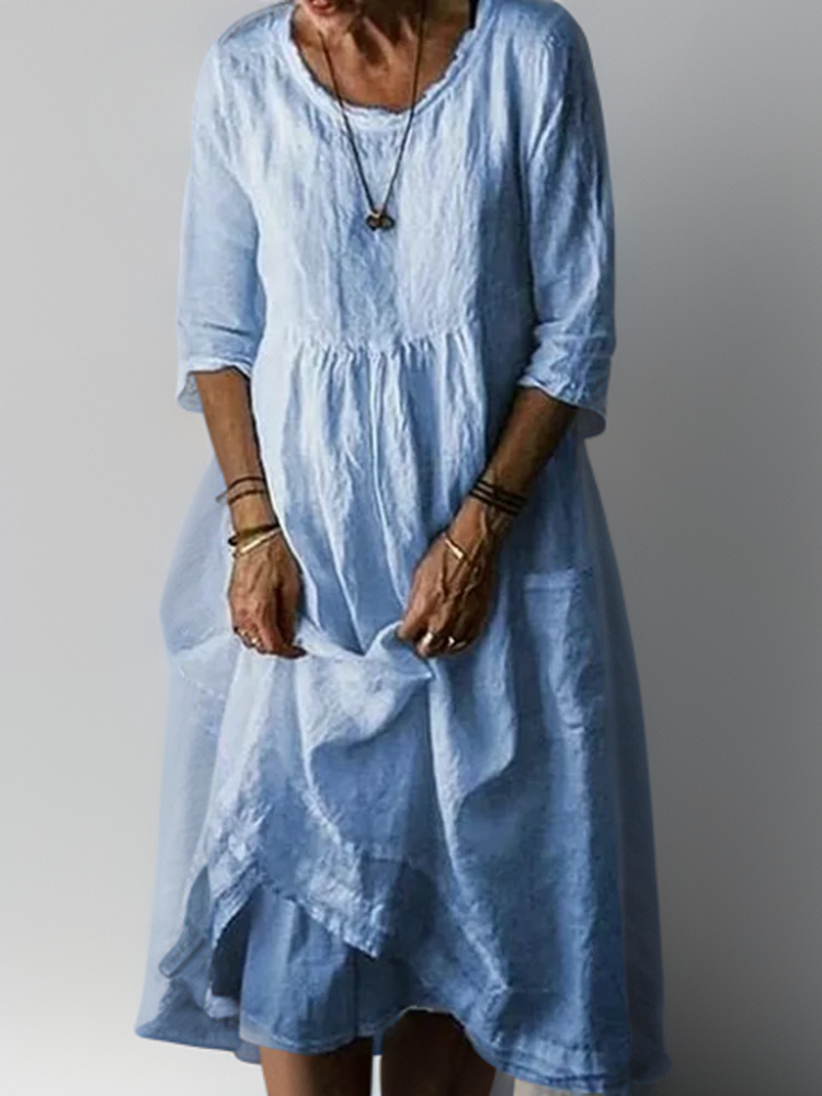 Caroline - Maxi Dress With Loose Round Neckline