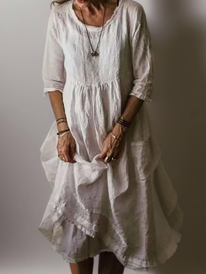 Caroline - Maxi Dress With Loose Round Neckline