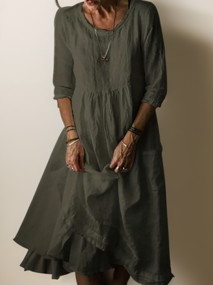 Caroline - Maxi Dress With Loose Round Neckline