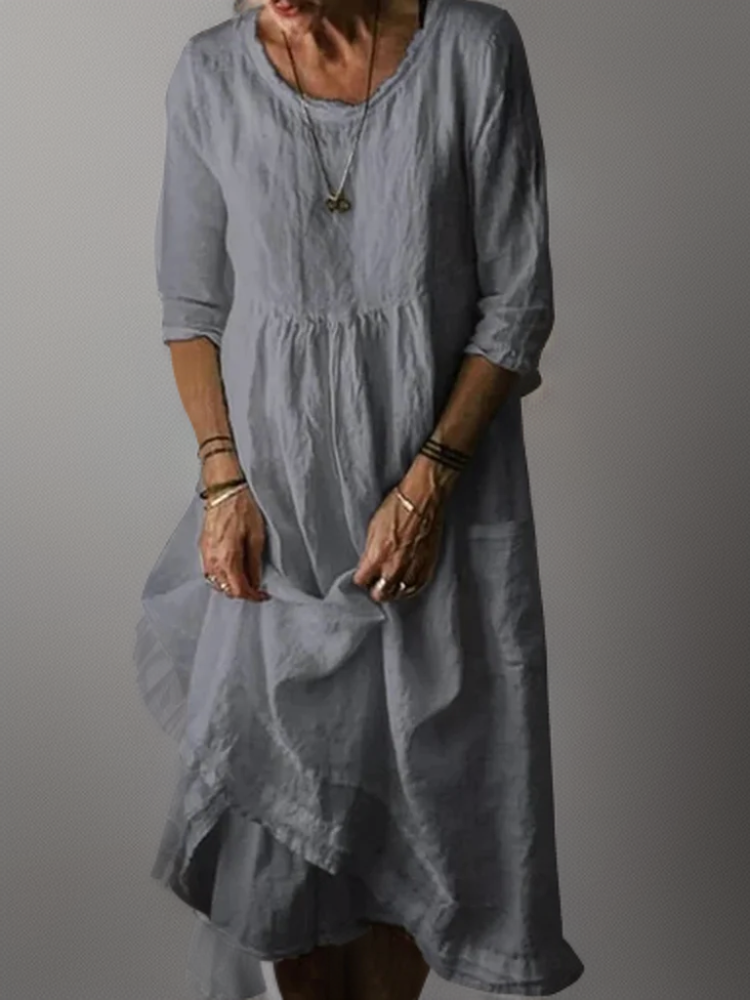 Caroline - Maxi Dress With Loose Round Neckline
