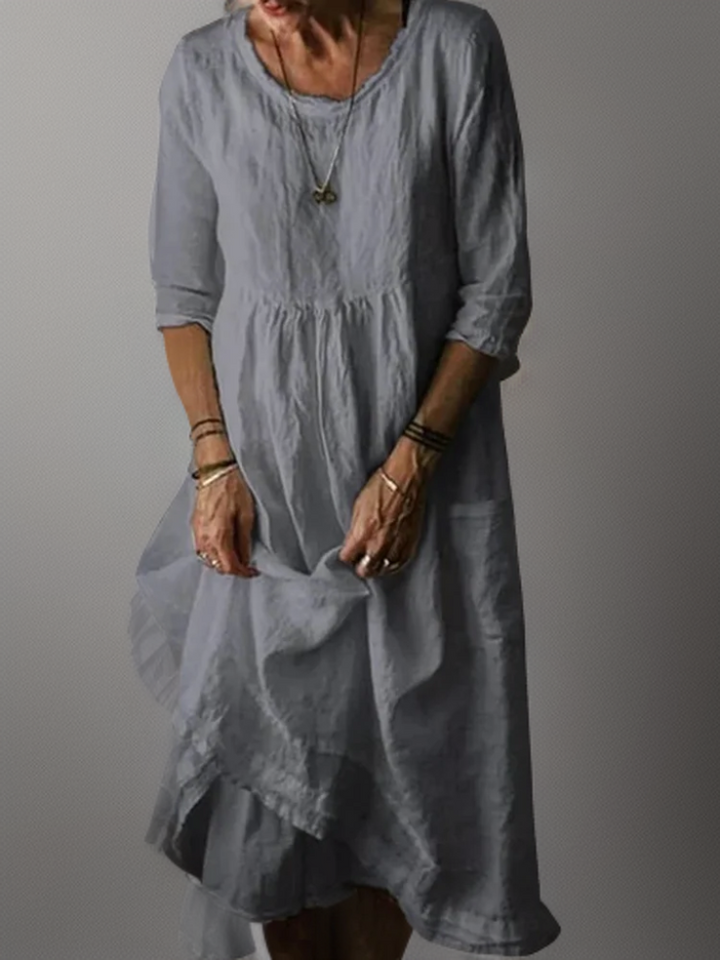 Caroline - Maxi Dress With Loose Round Neckline