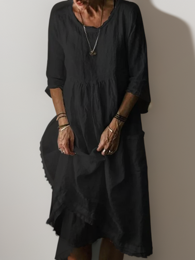 Caroline - Maxi Dress With Loose Round Neckline
