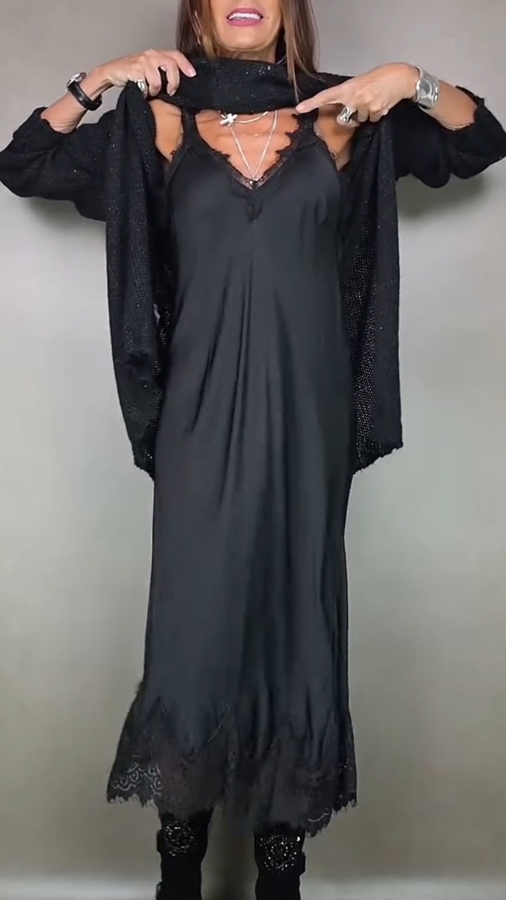 Laluna Long Sweater with Dress