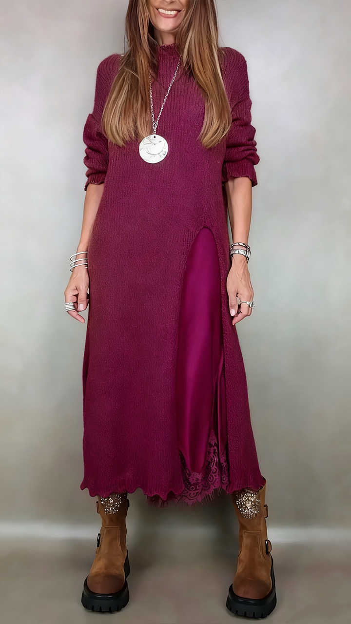 Laluna Long Sweater with Dress