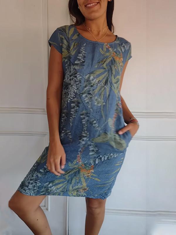 Anna - Comfortable Dress With A Round Neckline