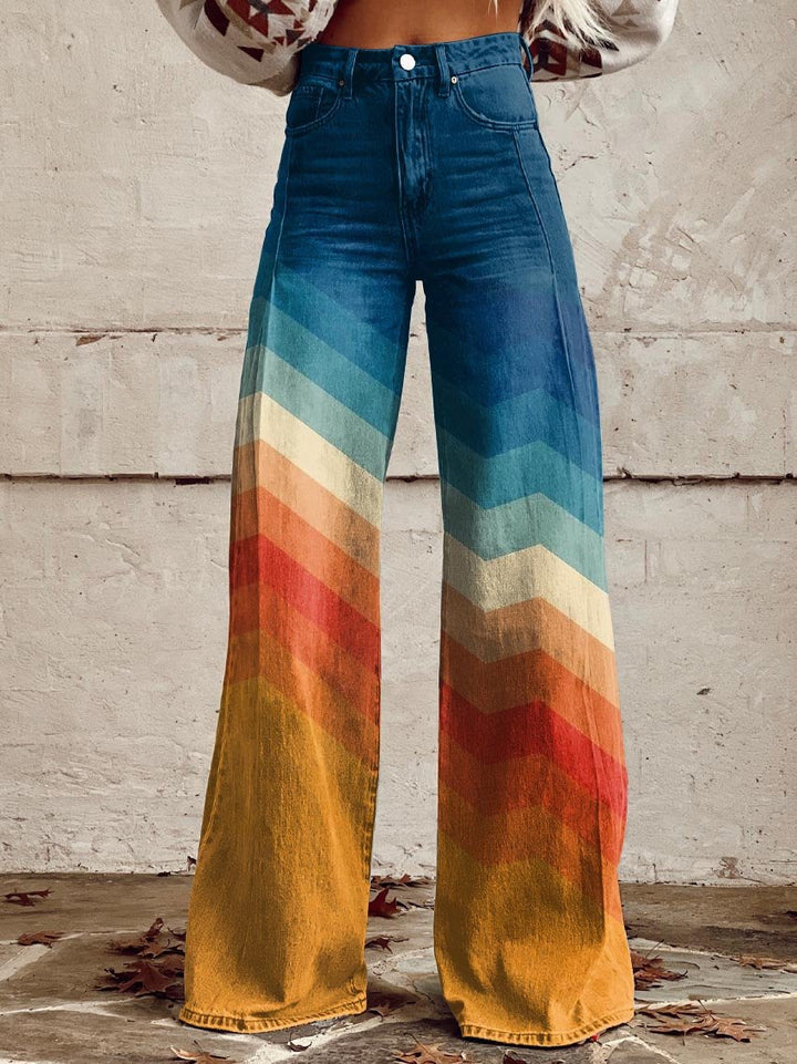 LÉA™ | Retro Zigzag Elegant and Modern Pants