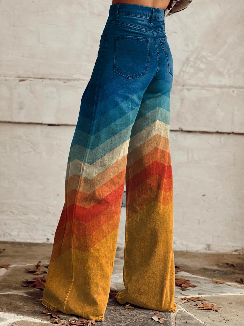 LÉA™ | Retro Zigzag Elegant and Modern Pants