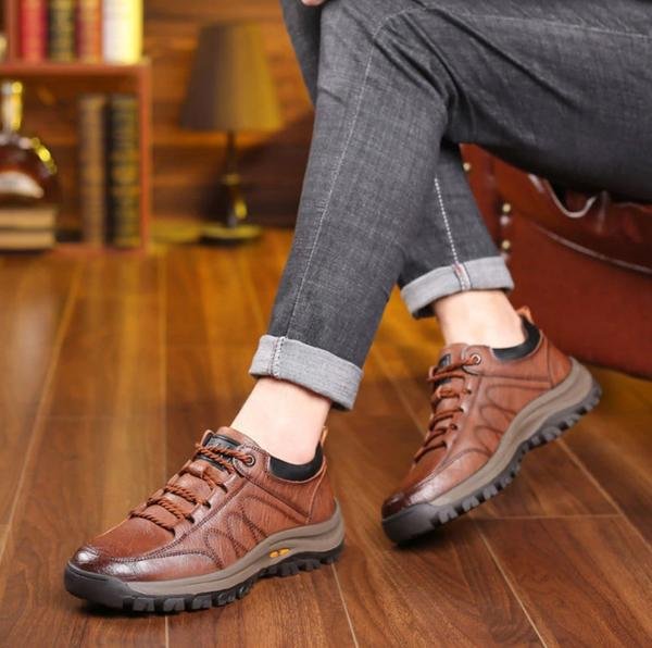 Matt | Handmade Leather Walking Shoes with Ergonomic Sole for Men