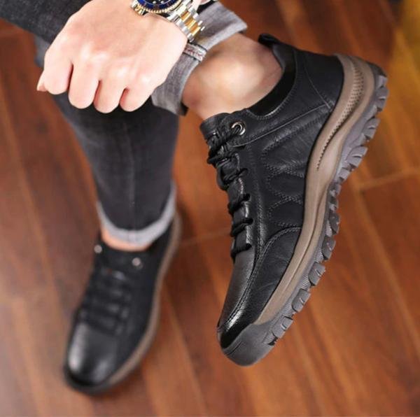Matt | Handmade Leather Walking Shoes with Ergonomic Sole for Men