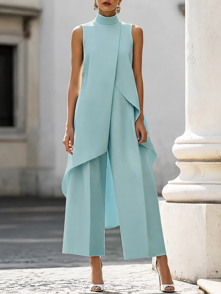 Everly | Wide Leg Two Piece Suit with Tailored Minimalist Lines for Women