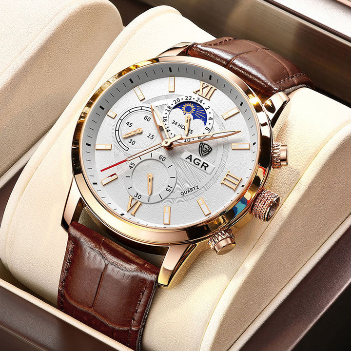 Luxury Quartz Watch Made of Leather