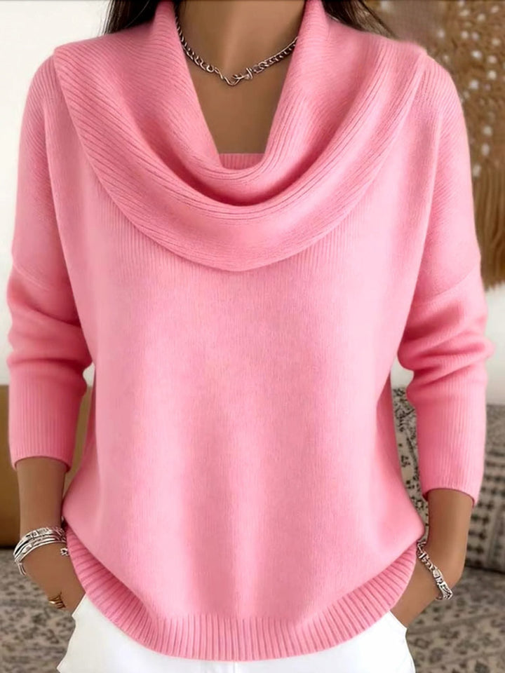 Perdita | Knit Jumper with Cowl Neck and Long Sleeves for Women