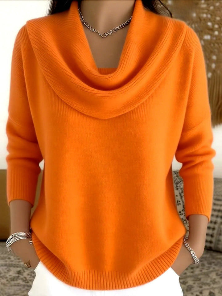 Perdita | Knit Jumper with Cowl Neck and Long Sleeves for Women