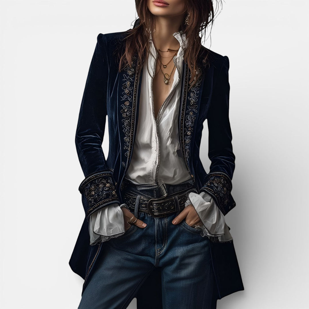 Eliza | Elegant Velvet Jacket with Rich Depth of Colour for Women
