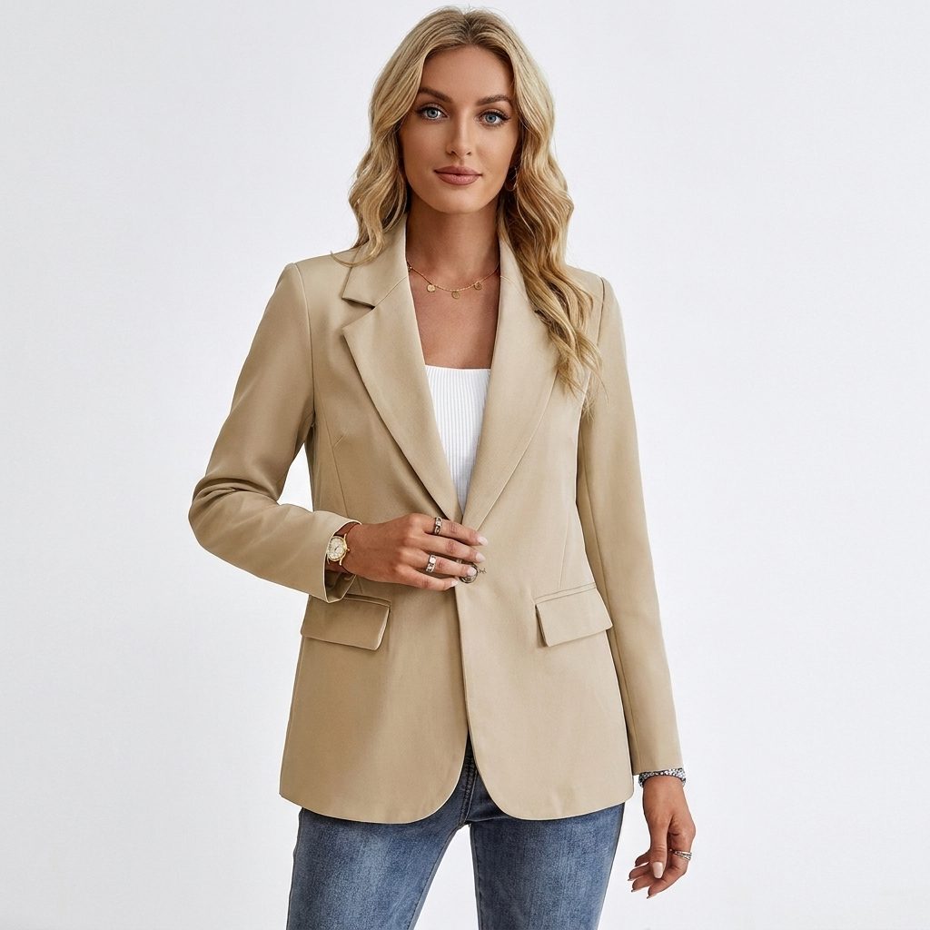 Astrid | Single-Breasted Blazer with Notch Lapel for Women