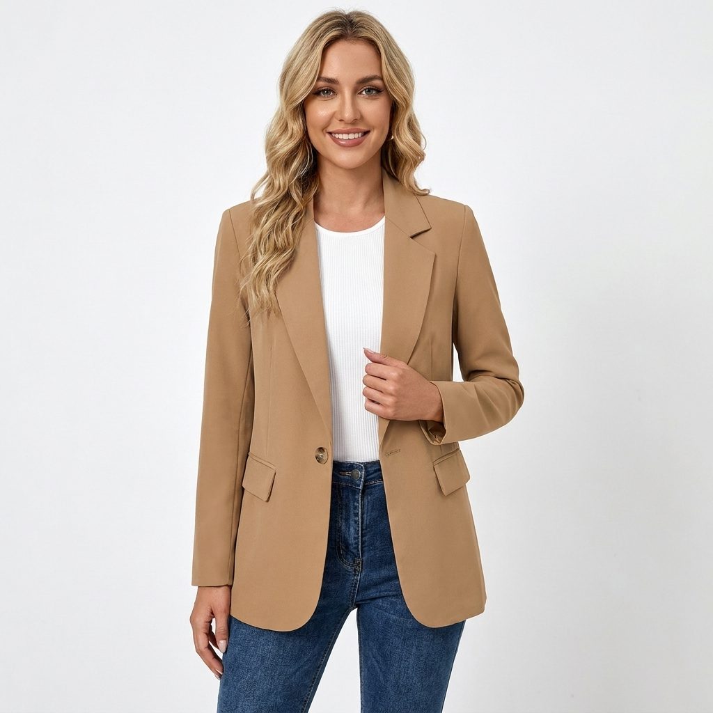 Astrid | Single-Breasted Blazer with Notch Lapel for Women