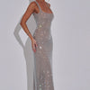 Aubrielle - Stunning Square Neck Bodycon Maxi Dress