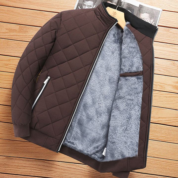 Mason | Quilted Jacket with Fleece Lining and Zip Front for Men