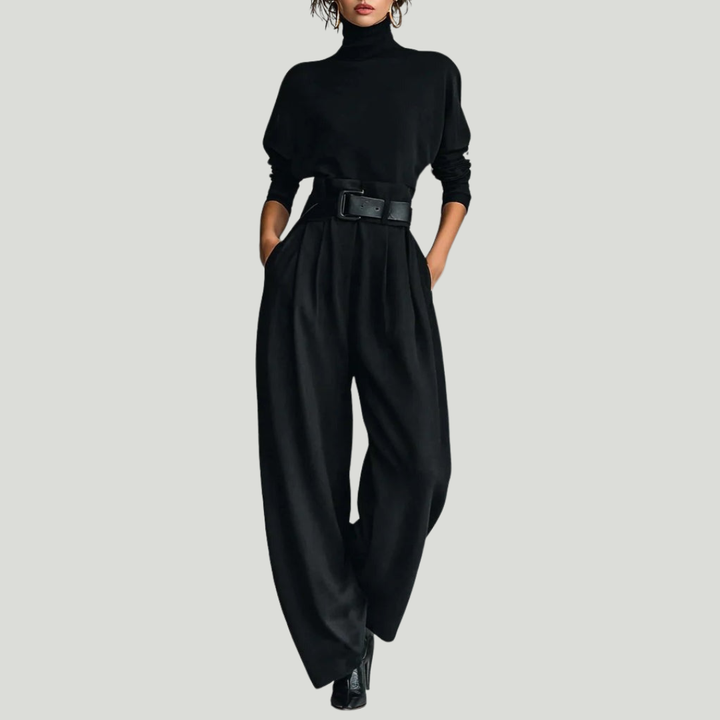 JULIET -Turtleneck &amp; Straight Leg Pants Set