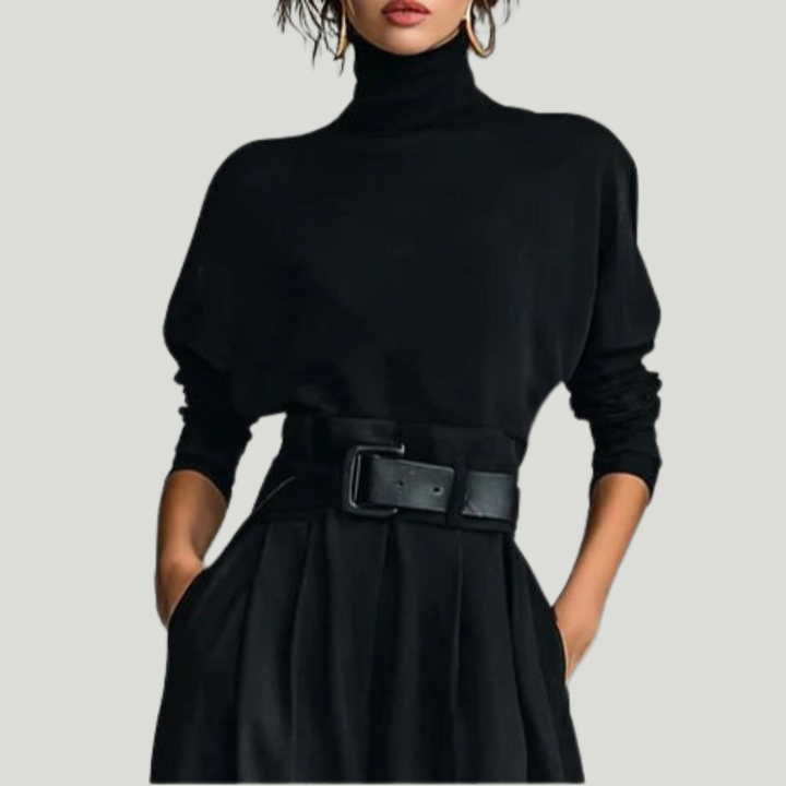 JULIET -Turtleneck &amp; Straight Leg Pants Set