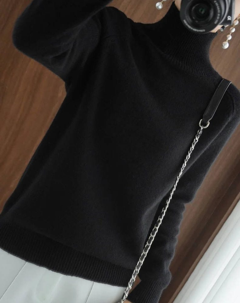 Araminta | Ribbed Knit Sweater with Roll Neck for Women