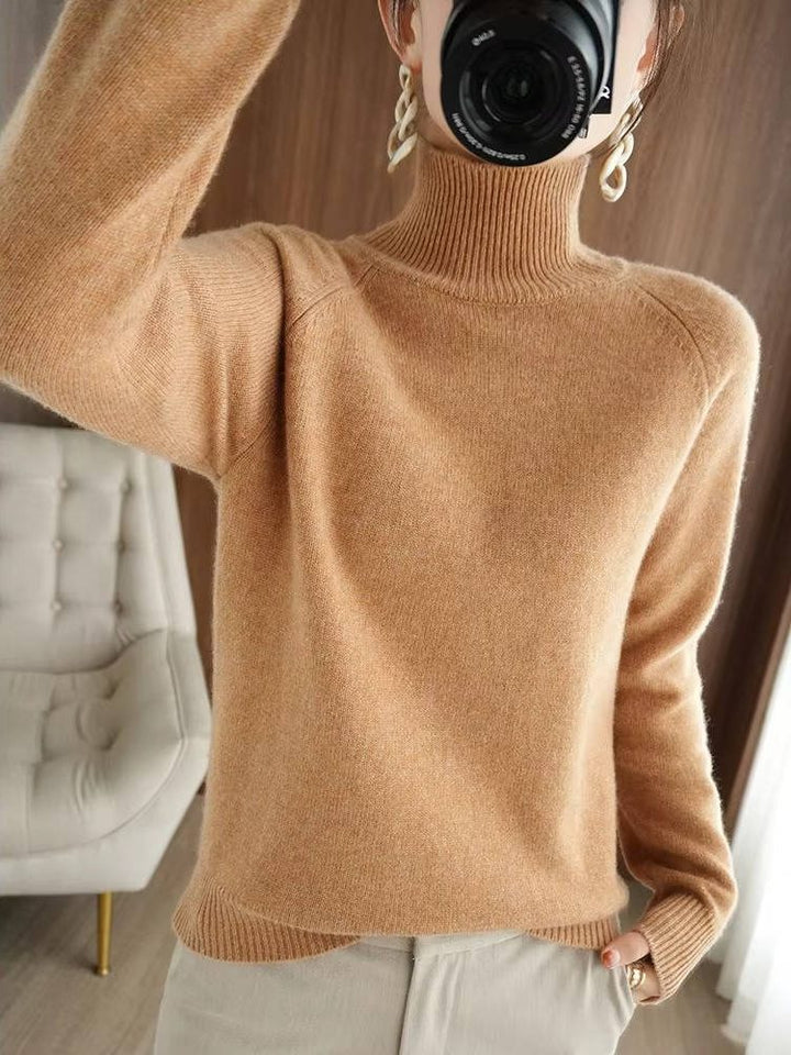 Araminta | Ribbed Knit Sweater with Roll Neck for Women