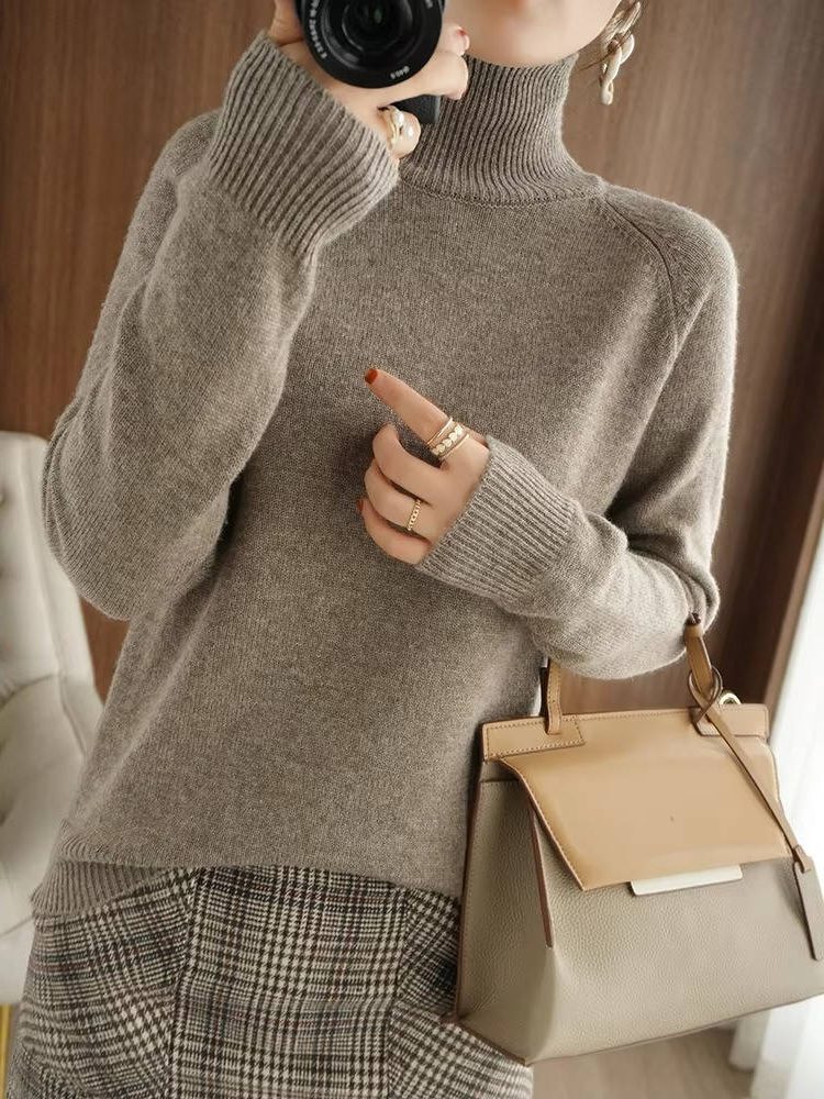 Araminta | Ribbed Knit Sweater with Roll Neck for Women