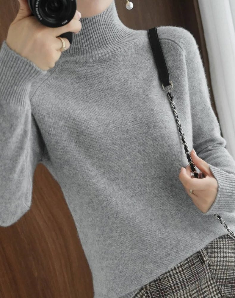 Araminta | Ribbed Knit Sweater with Roll Neck for Women