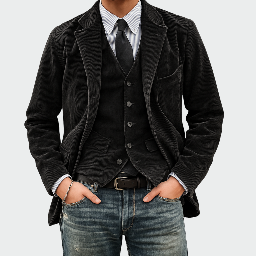 Tommy - 2-Piece Suit: Velvet Blazer And Vest