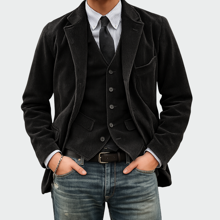 Tommy - 2-Piece Suit: Velvet Blazer And Vest