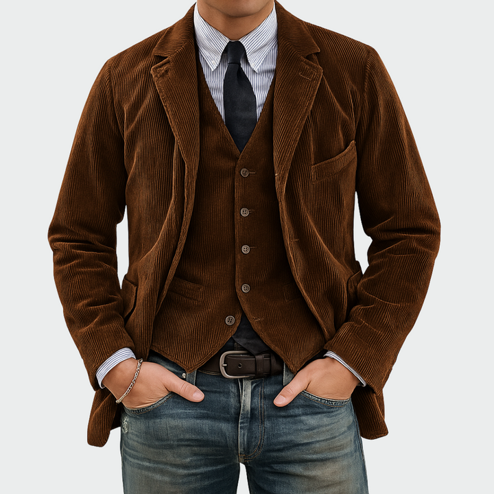 Tommy - 2-Piece Suit: Velvet Blazer And Vest