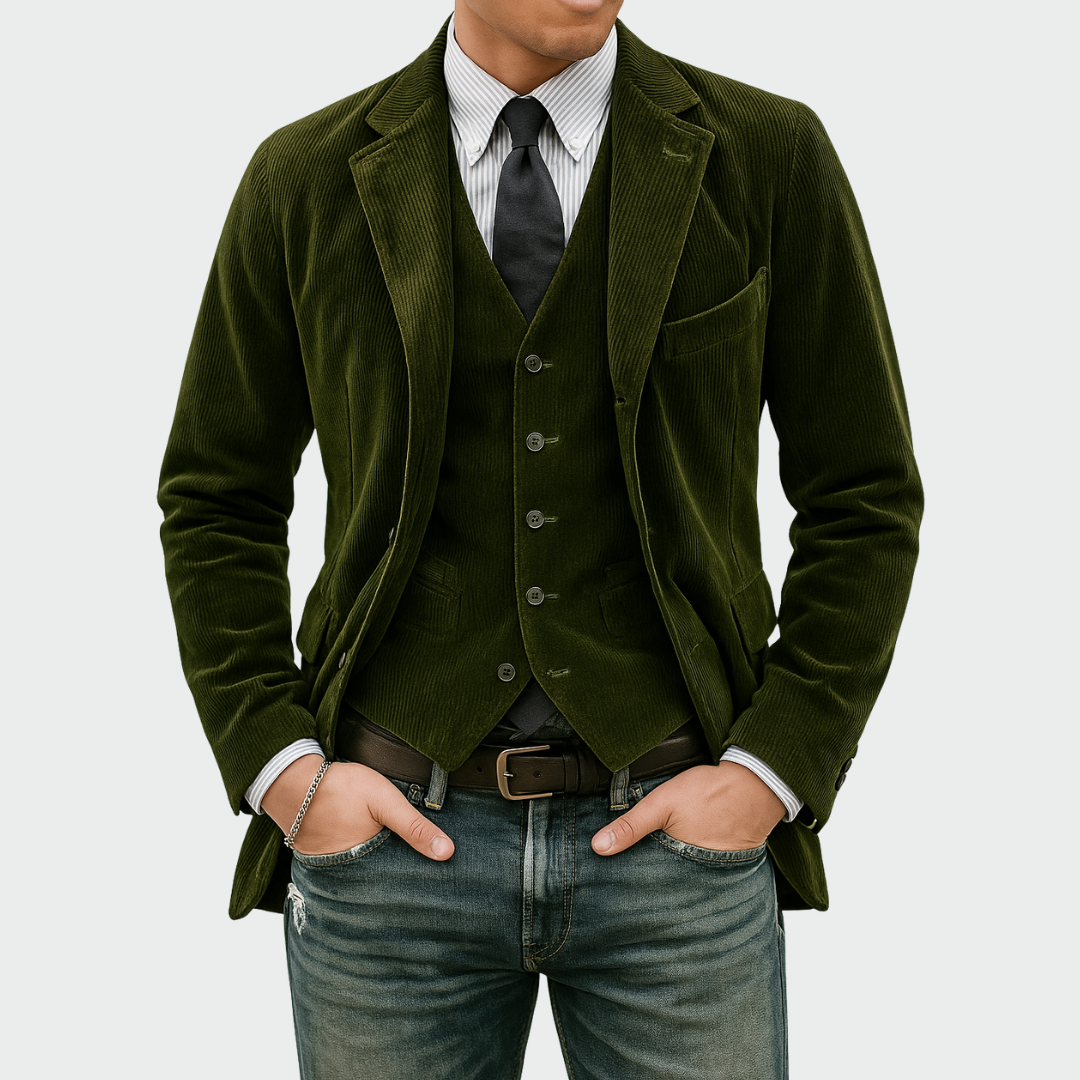 Tommy - 2-Piece Suit: Velvet Blazer And Vest