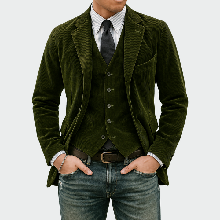 Tommy - 2-Piece Suit: Velvet Blazer And Vest