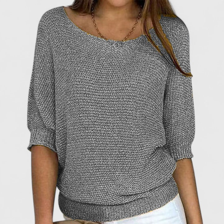 Marianne | Soft Knit Pullover with Lightly Tailored Waist for Women