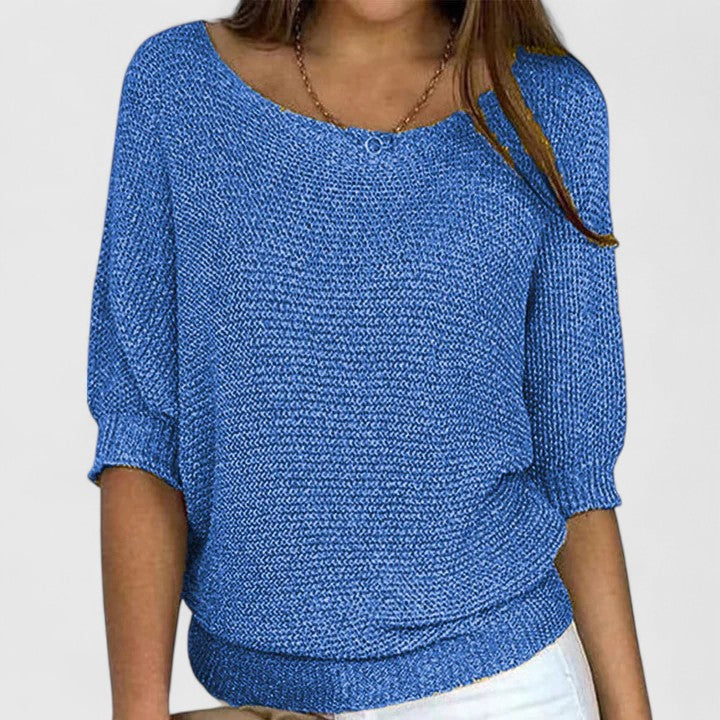 Marianne | Soft Knit Pullover with Lightly Tailored Waist for Women