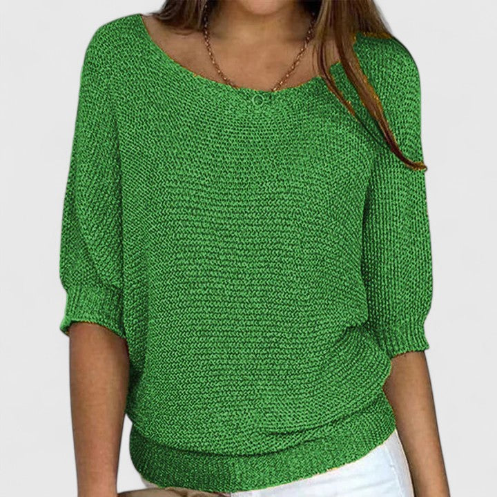 Marianne | Soft Knit Pullover with Lightly Tailored Waist for Women