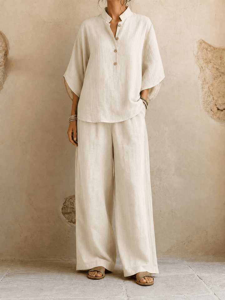 Maribel | Batwing Sleeve Top and Wide Leg Trouser Set for Women