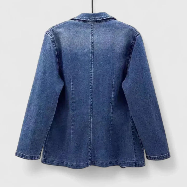 Grace | Denim Blazer with Single Button Front and Straight Cut for Women