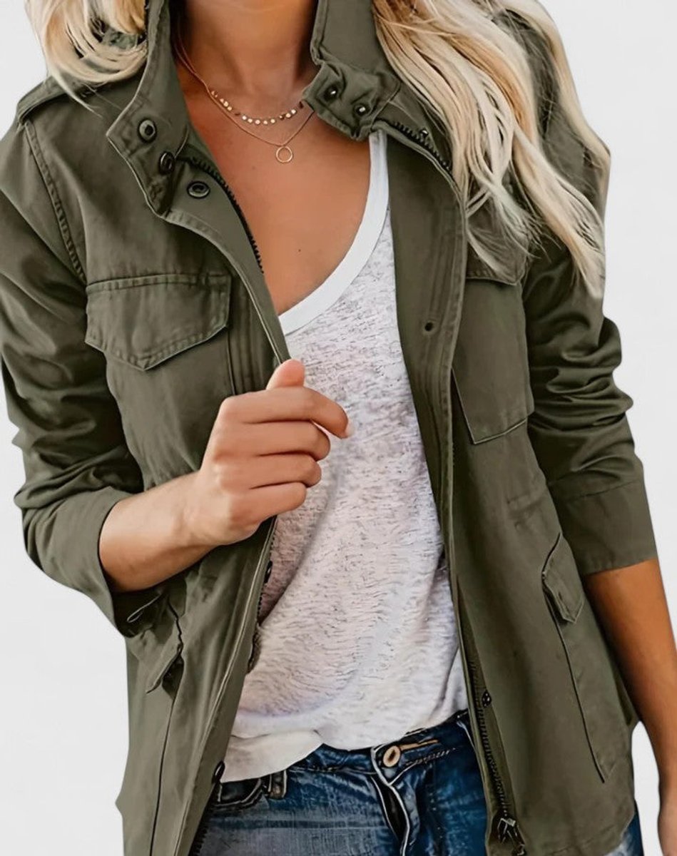 Luna | Lightweight Utility Jacket with Drawstring Waist for Women