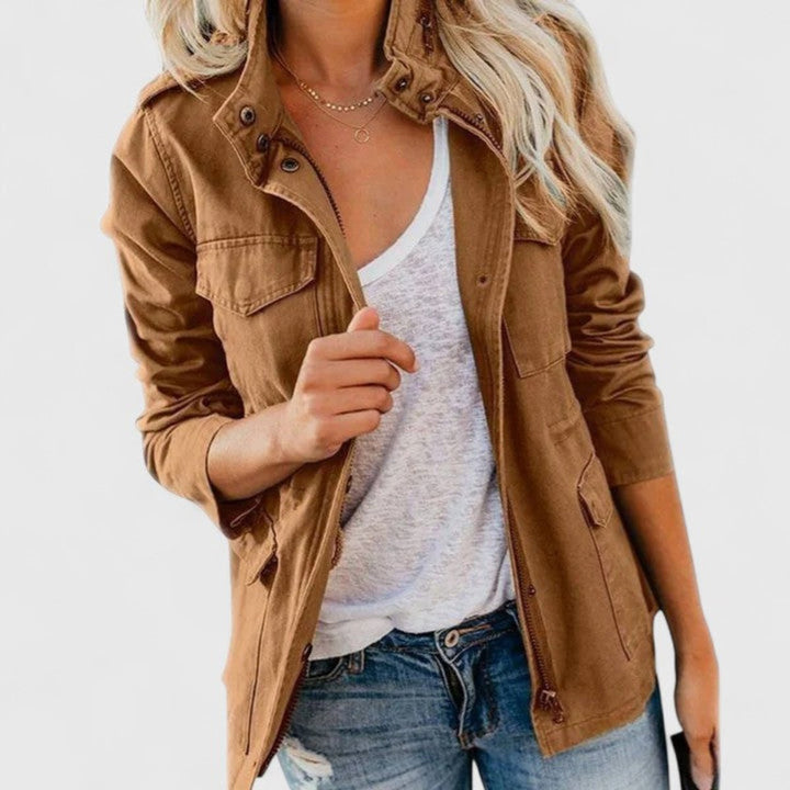 Luna | Lightweight Utility Jacket with Drawstring Waist for Women