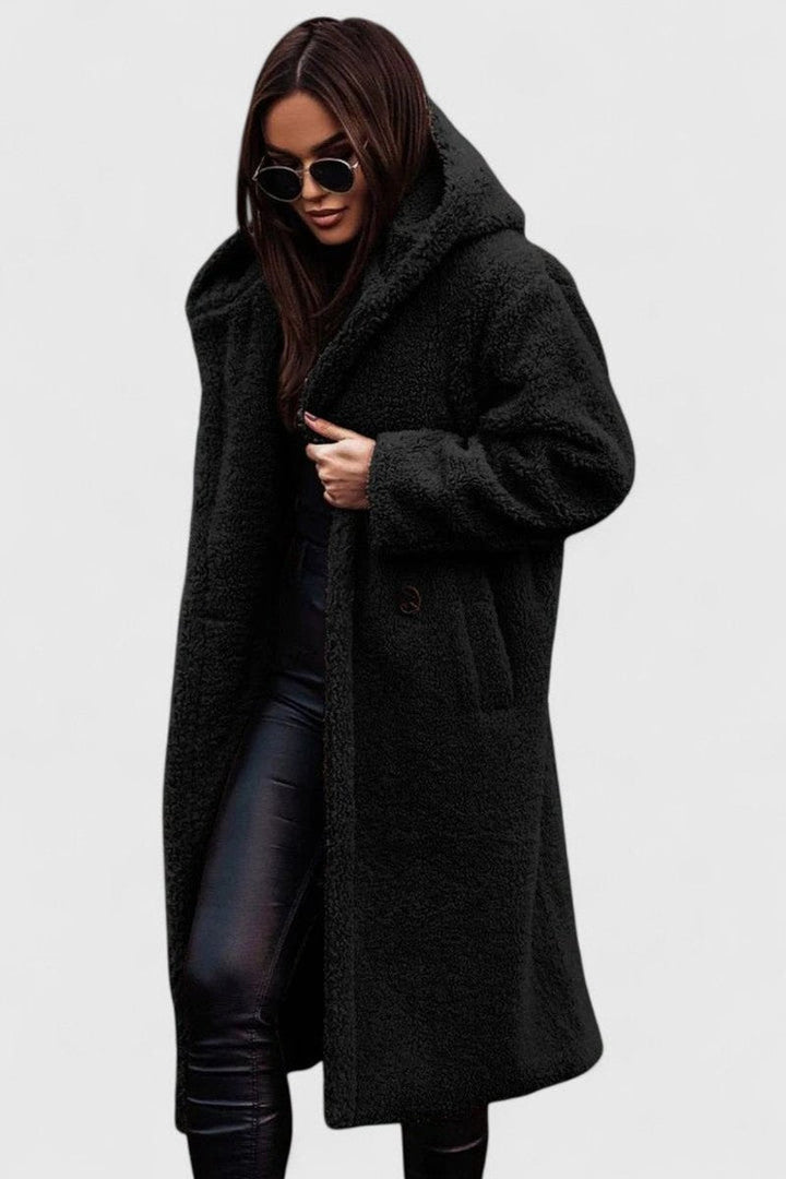 Madison | Longline Teddy Fleece Coat with Oversized Cut for Women