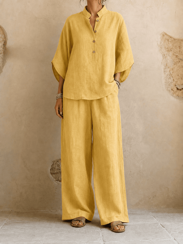 Maribel | Batwing Sleeve Top and Wide Leg Trouser Set for Women