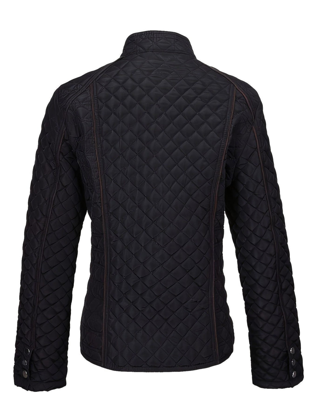 Roisin | Quilted Jacket with Stand Collar and Zip Front for Women