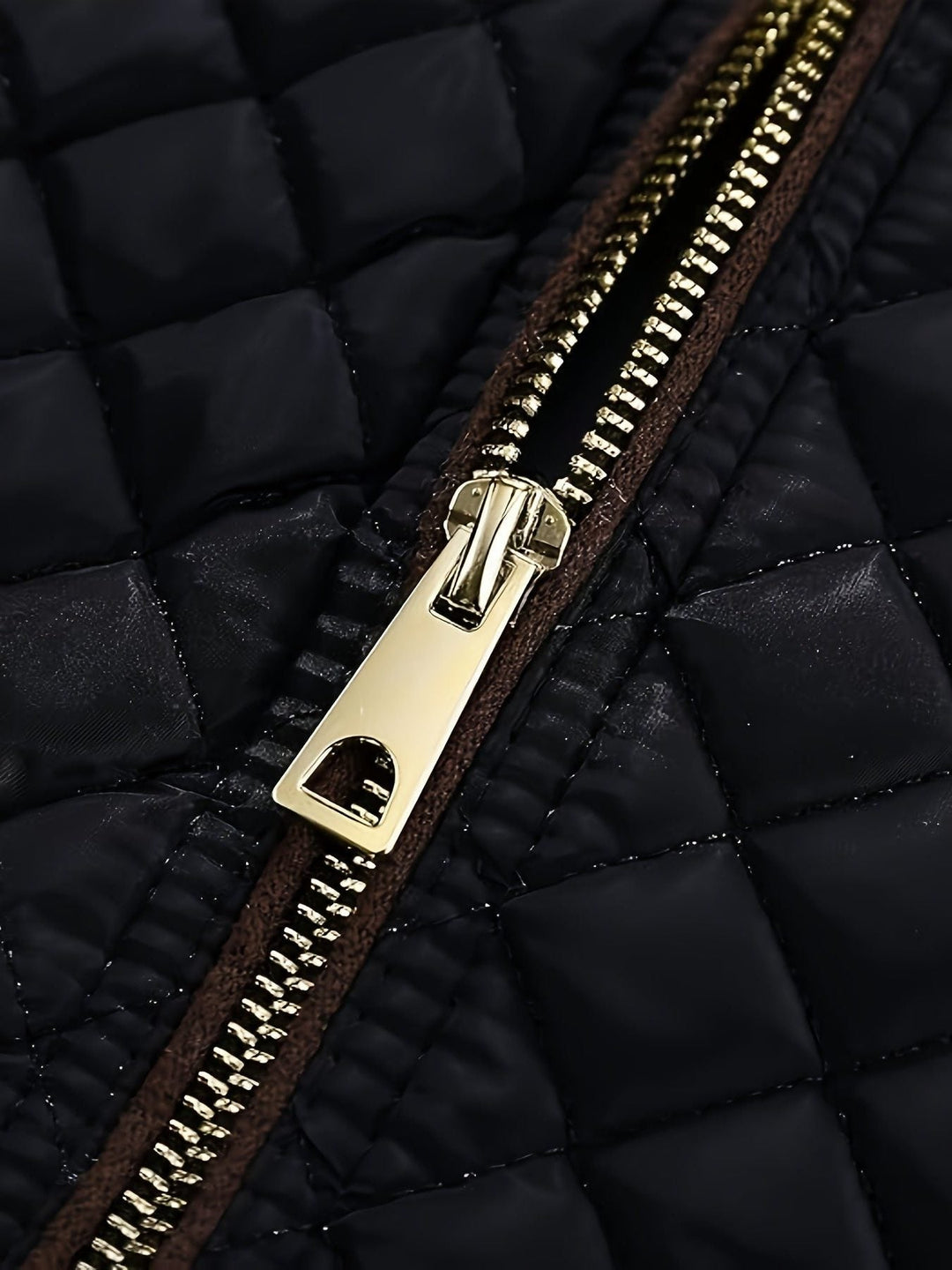 Roisin | Quilted Jacket with Stand Collar and Zip Front for Women